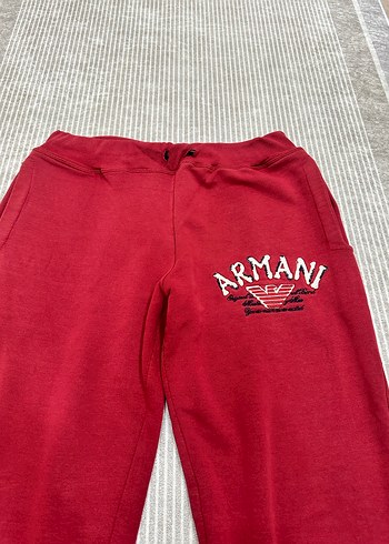 Kırmızı Armani Fermuarlı erkek Eşofman Altı - Görsel 2