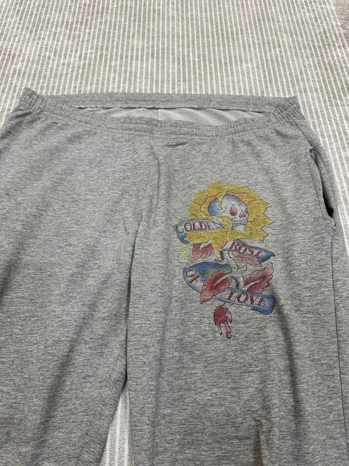 Gri Nakışlı erkek Rahat Eşofman Altı - Görsel 2