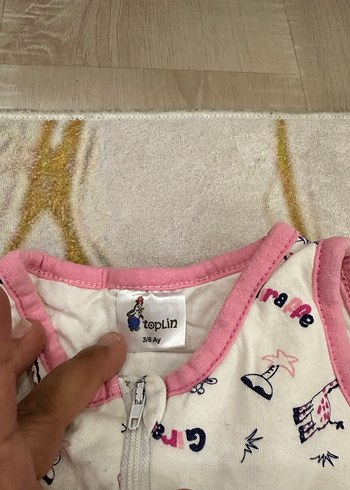 Beyaz Baskılı Bebek Uyku Tulumu - Görsel 4