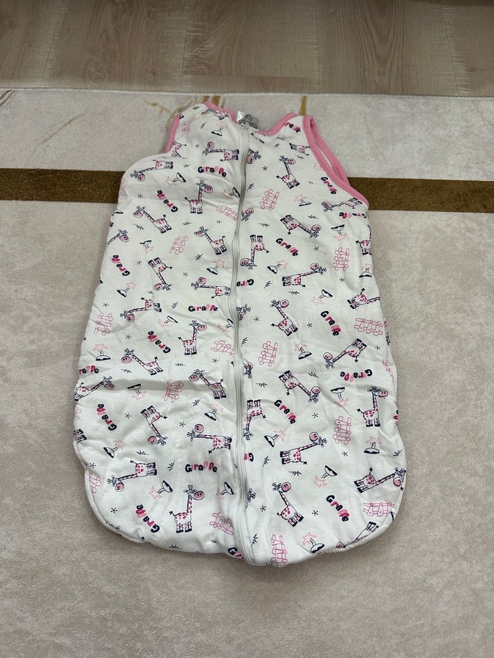 Beyaz Baskılı Bebek Uyku Tulumu - Görsel 2