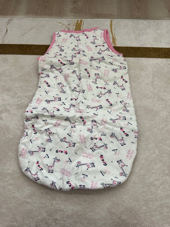 Beyaz Baskılı Bebek Uyku Tulumu - Görsel 5