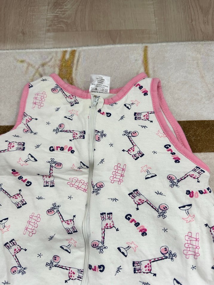 Beyaz Baskılı Bebek Uyku Tulumu - Görsel 3