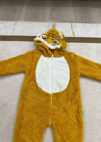 Kahverengi Leopar Desenli Bebek Tulumu - Görsel 2