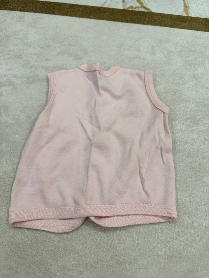 Kız Çocuk Pembe Düğmeli Kolsuz Yelek - Görsel 3
