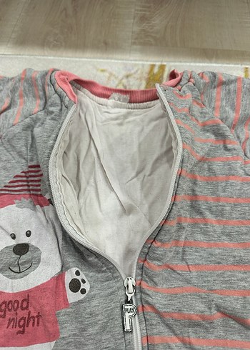 Kız Bebek Gri Fermuarlı Tulum - Görsel 2