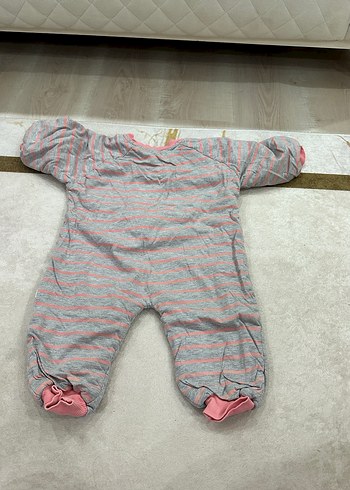 Kız Bebek Gri Fermuarlı Tulum - Görsel 3