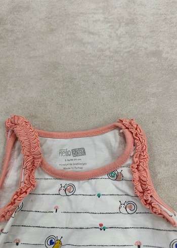 Kız Çocuk Beyaz Askısız Fırfırlı Pamuklu Atlet - Görsel 2