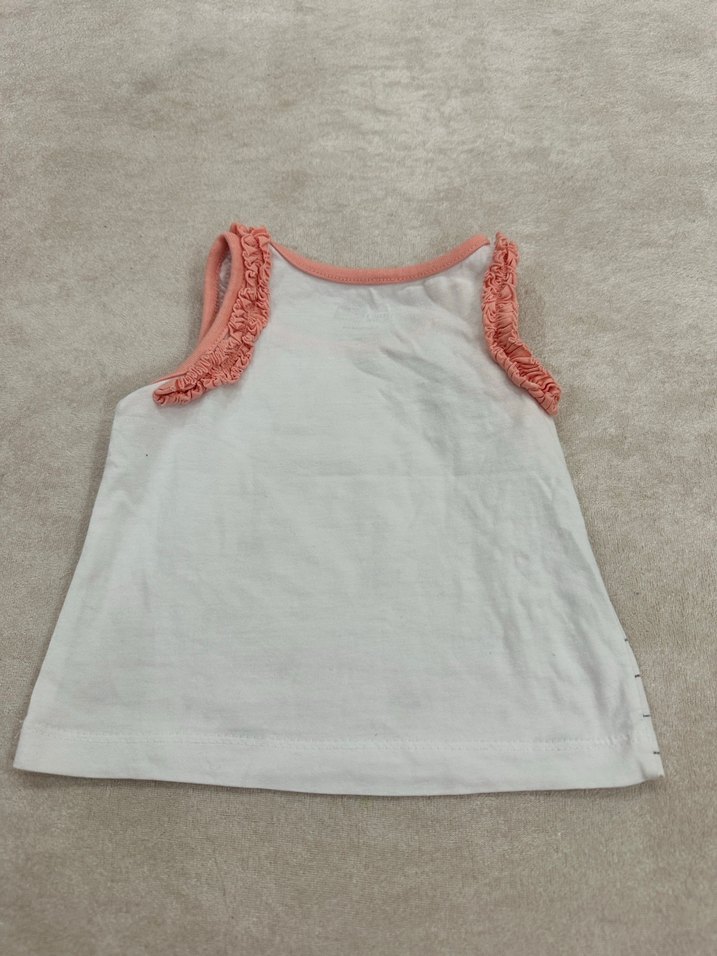 Kız Çocuk Beyaz Askısız Fırfırlı Pamuklu Atlet - Görsel 3