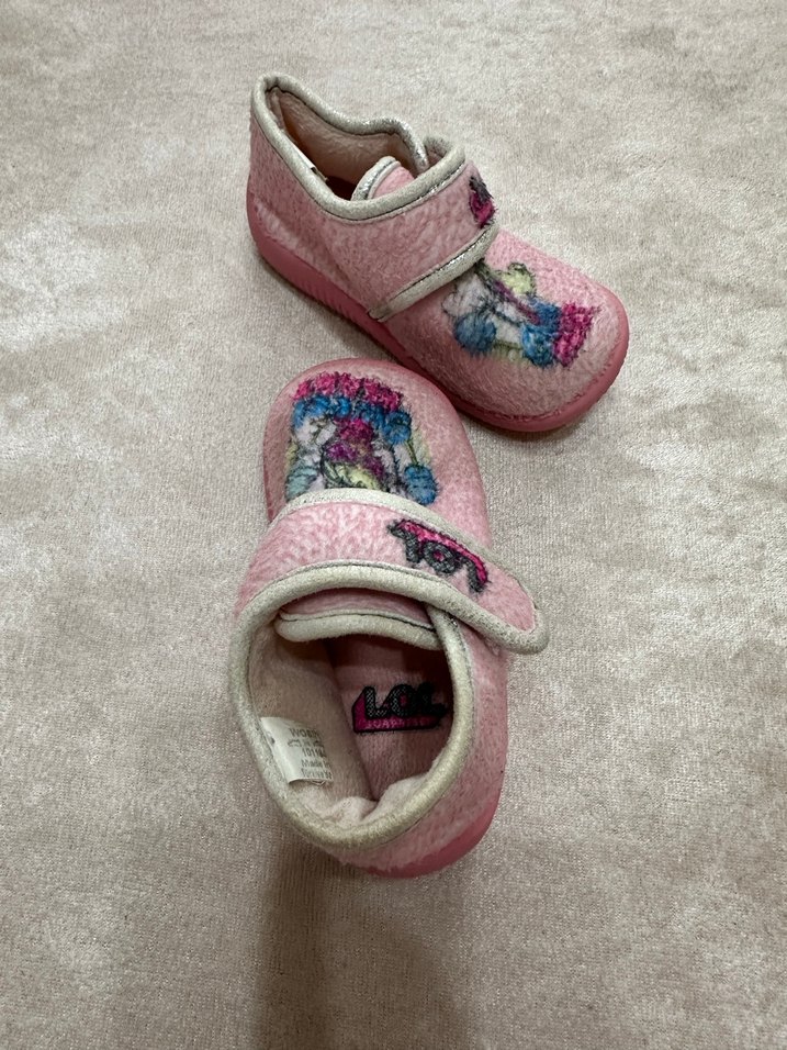 Kız Çocuk Pembe Nakışlı Sıcak Terlik - Görsel 3