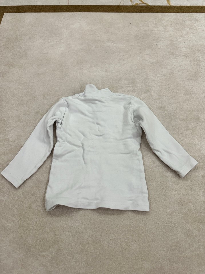 Beyaz Çocuk Uzun Kollu Atlet - Görsel 2