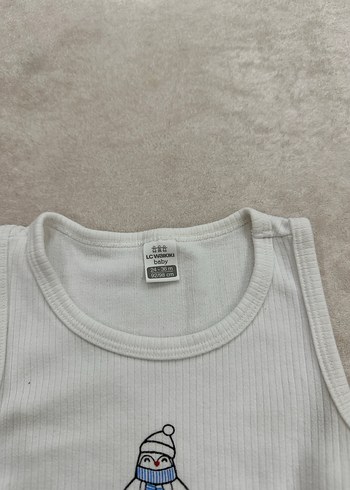 Bebek Erkek Beyaz Kolsuz Body - Görsel 2