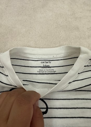 Uzun Kollu Gri Bebek Zıbını Zebra Desenli - Görsel 3