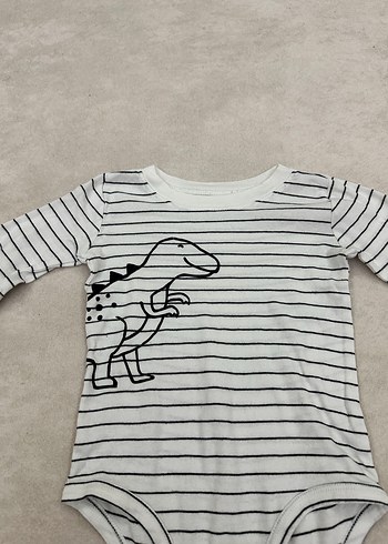 Uzun Kollu Gri Bebek Zıbını Zebra Desenli - Görsel 2