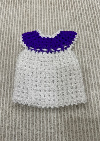 Mor Nakışlı Bebek Önlüğü - Görsel 2