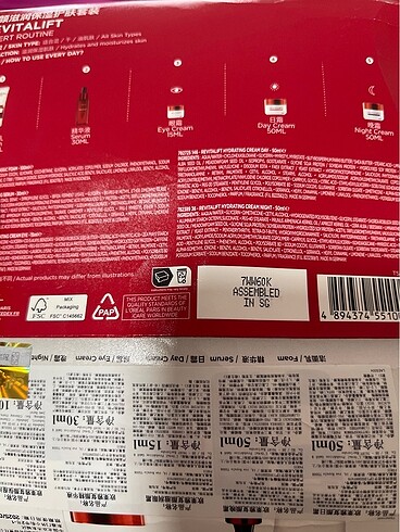 Beden L?Oréal Paris revitalıft tam set