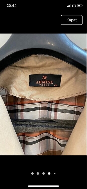 44 Beden camel Renk Armine trenç yepyeni