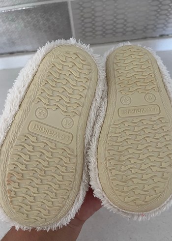 Kız Çocuk Peluş Ev Terliği Beyaz - Görsel 3