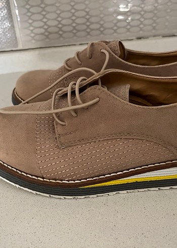 Bej Süet erkek çocuk ayakkabı - Görsel 3
