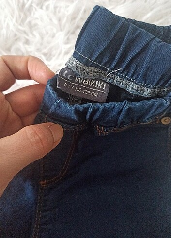 7 Yaş Beden lacivert Renk Kız çocuk Jean pantolon