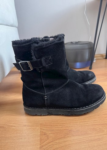 37 Beden Siyah Süet Kürklü Birkenstock Bot
