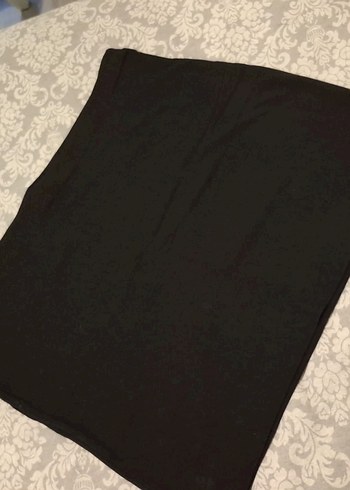 Drapeli Siyah Midi  Etek - Görsel 2