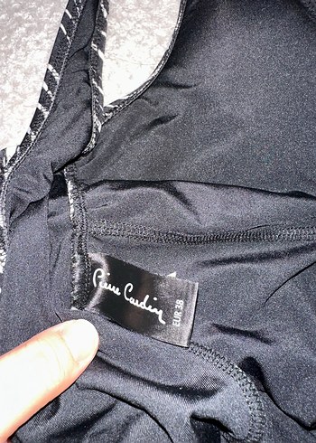 m Beden siyah Renk Zebra Desenli Tokalı Kadın Mayo