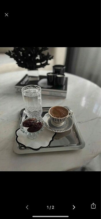 Kare kahve sunum tepsisi