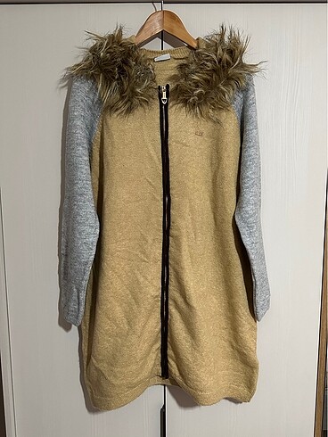 xxl Beden camel Renk Polo uzun hırka