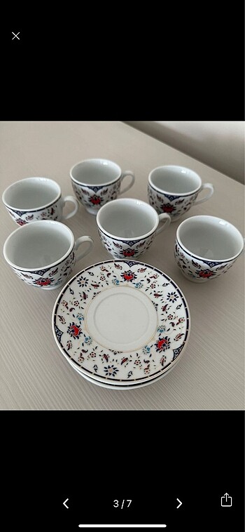 Beden Desenli Fincan Takımı 6lı