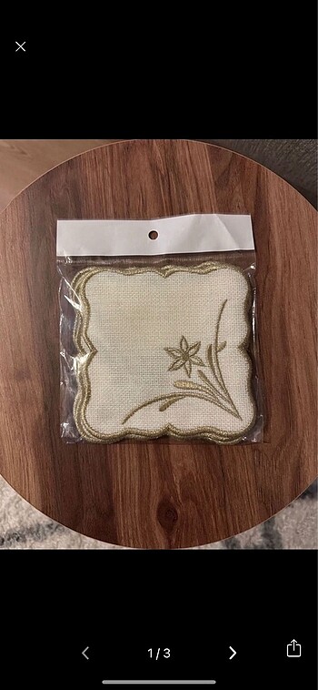 Kahve yanı sunum peçetesi