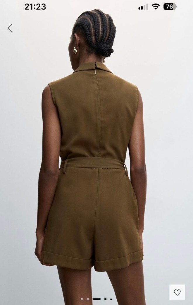 Kemerli Kolsuz Mini Tulum - Görsel 3