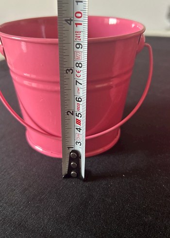 Pembe Renkli Metal Mini Kova Seti - Görsel 3