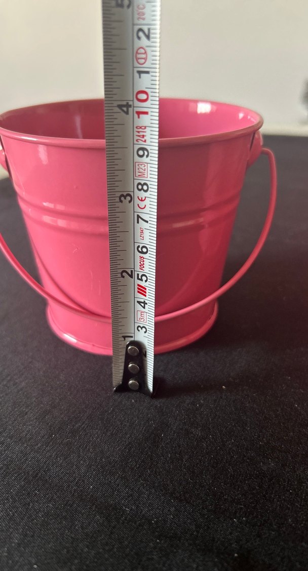 Pembe Renkli Metal Mini Kova Seti - Görsel 3