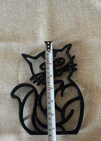 Mudohome Siyah Kedi Figürlü Döküm Altlık - Görsel 2
