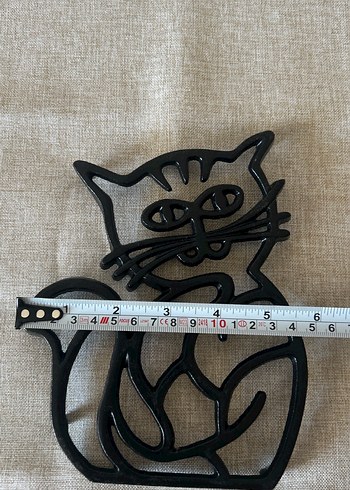 Mudohome Siyah Kedi Figürlü Döküm Altlık - Görsel 3