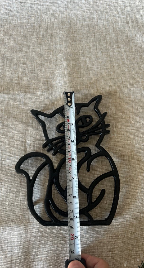 Mudohome Siyah Kedi Figürlü Döküm Altlık - Görsel 2