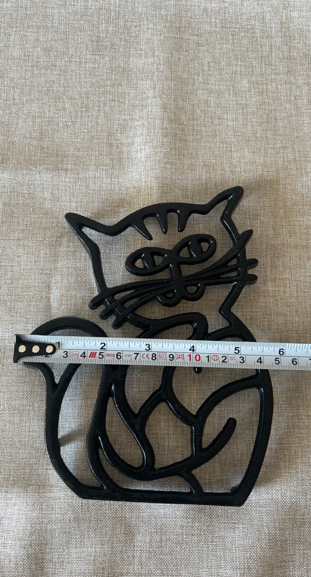 Mudohome Siyah Kedi Figürlü Döküm Altlık - Görsel 3