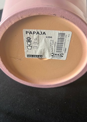 İkea Pastel Pembe Seramik Vazo - Görsel 3