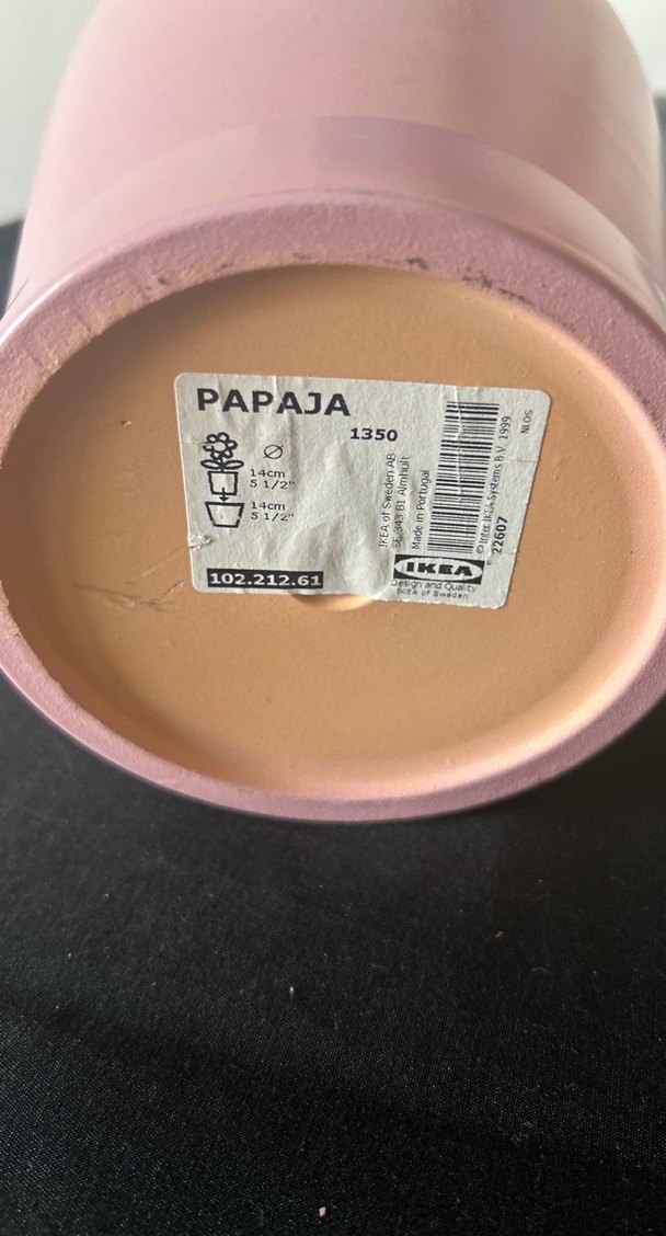 İkea Pastel Pembe Seramik Vazo - Görsel 3