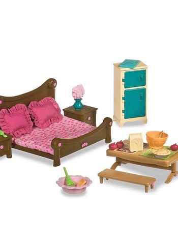 Lil Woodzeez Pembe Yatak Odası & Yemek Seti - Görsel 2