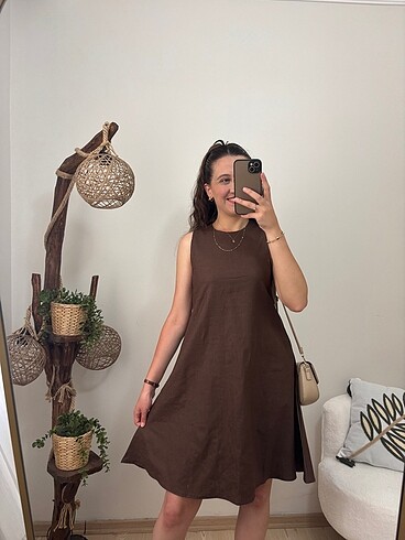 Zara Keten elbise