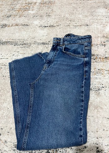diğer Beden mavi Renk Kadın Mavi Denim Regular Fit Midi Jean-24 beden