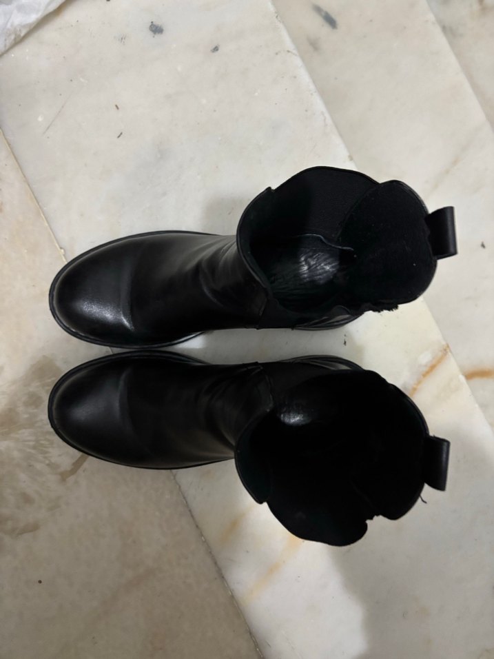 Siyah Minimalist Blok Topuklu Kadın Bot - Görsel 3