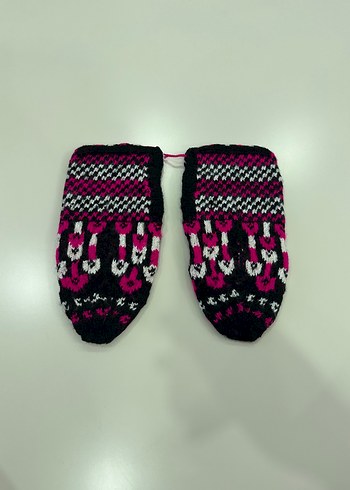 Renkli Örgü kadın patiği - Görsel 4