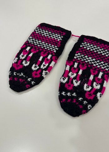 Renkli Örgü kadın patiği - Görsel 3