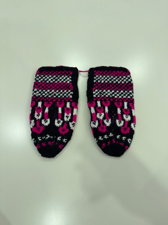 Renkli Örgü kadın patiği - Görsel 4