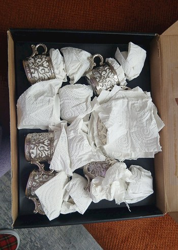 Gümüş Kapaklı İşlemeli Türk Kahvesi Fincanı Seti - Görsel 2