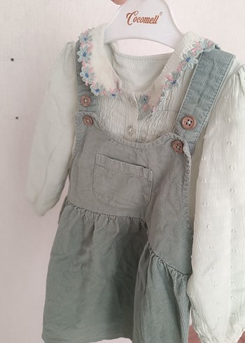 kız çocuk gömlekli elbise - Görsel 3