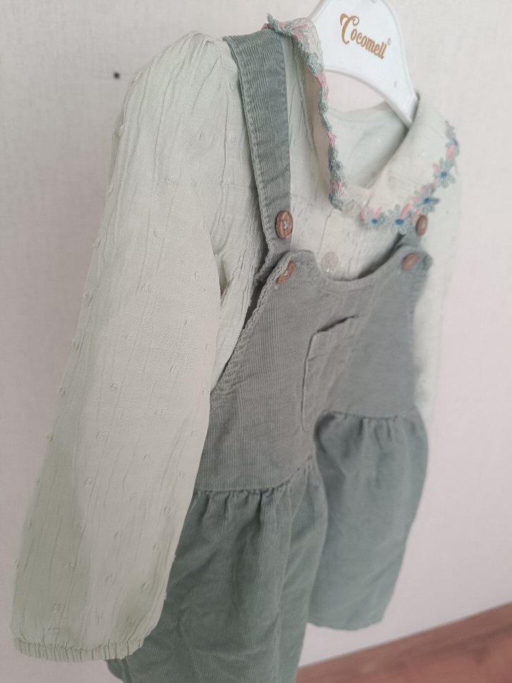 kız çocuk gömlekli elbise - Görsel 2