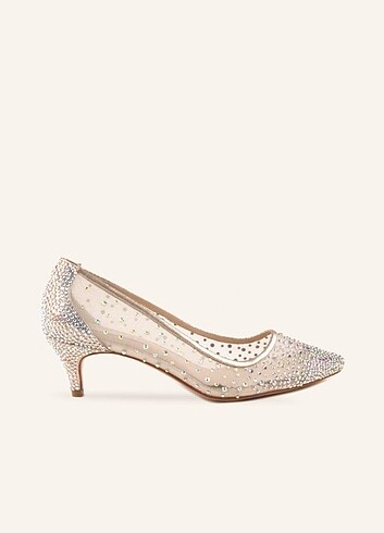 Marcatelli Cinderella 5 cm Topuk Ekru Gelin Ayakkabısı
